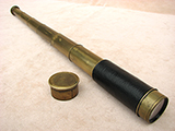 Mid 19th century 6 draw pocket telescope signed Chamberlain & Son.